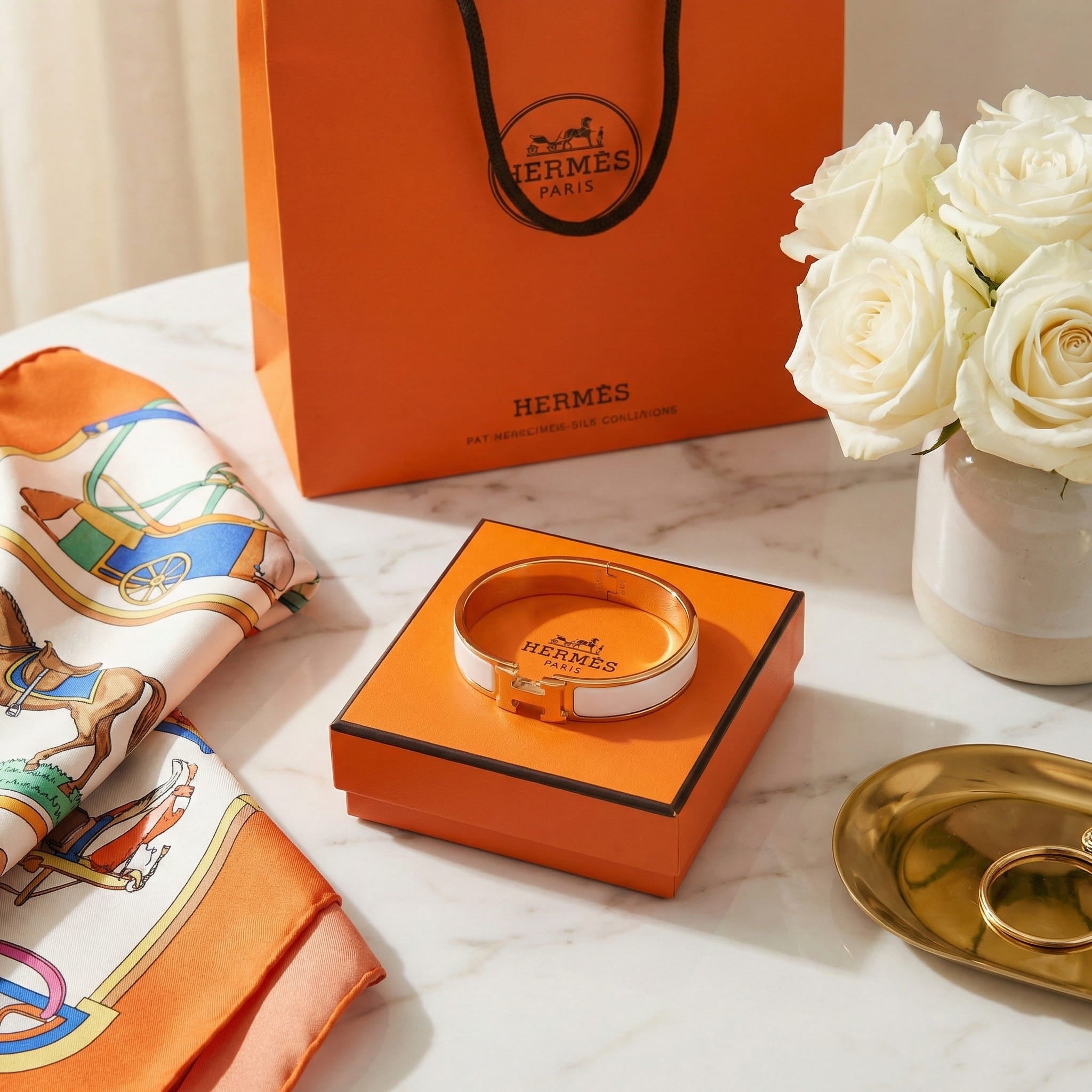 Bracelet Clic H Blanc