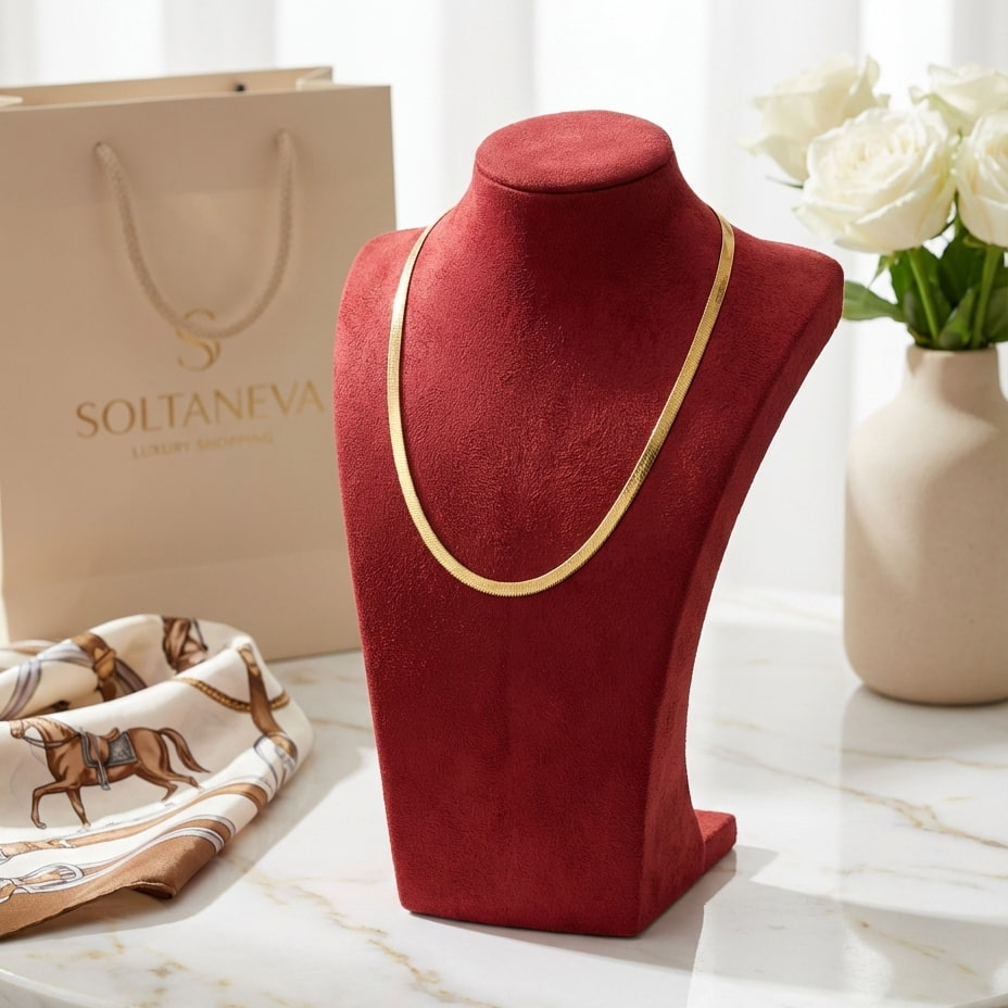 La Chaîne Cleopatra - Maille Herringbone Plate