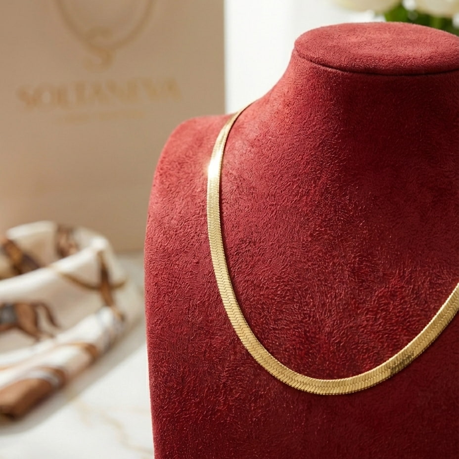 La Chaîne Cleopatra - Maille Herringbone Plate