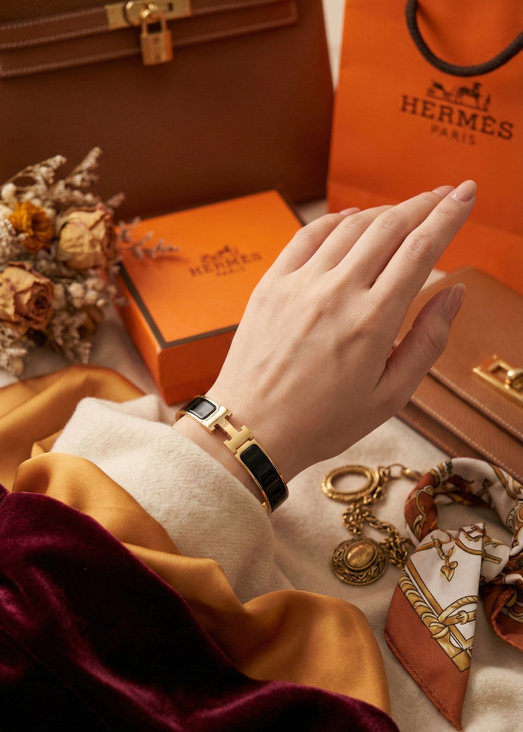 Bracelet Clic H noire